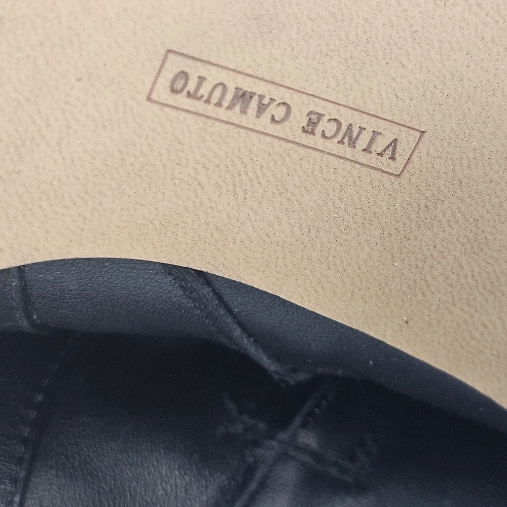 Vince Camuto Lumina Pointed Toe Knee High Boots Black Leather Size 9 - Picture 11 of 11